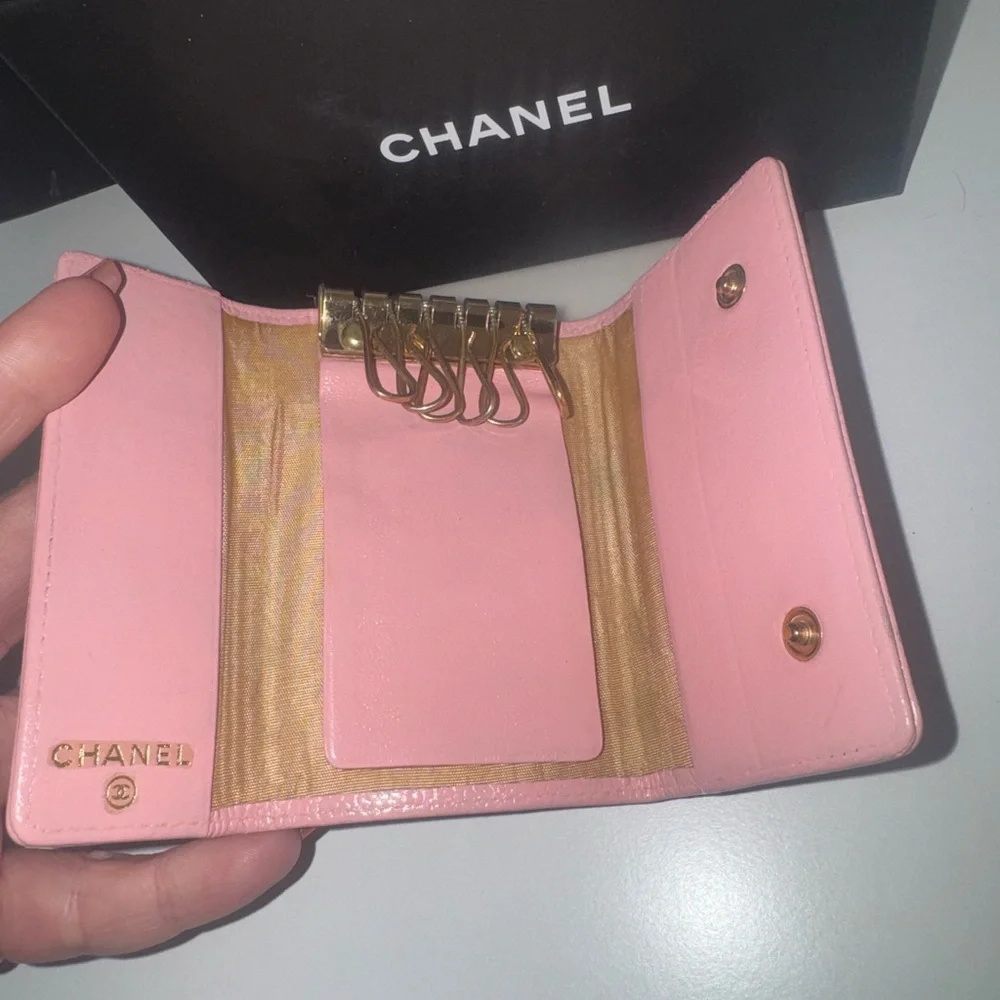 CHANEL Pink Key and Card Holder w/ Box, Dust Bag, and Bag. P - Picture 3 of 14